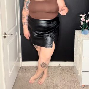 Pleather skirt